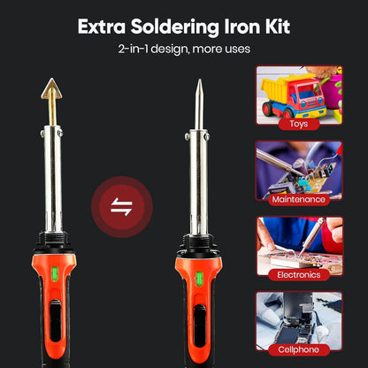 Car Bumper Repair Soldering Iron Tool 50W/100W, Adjustable Temperature Welding Rework Station