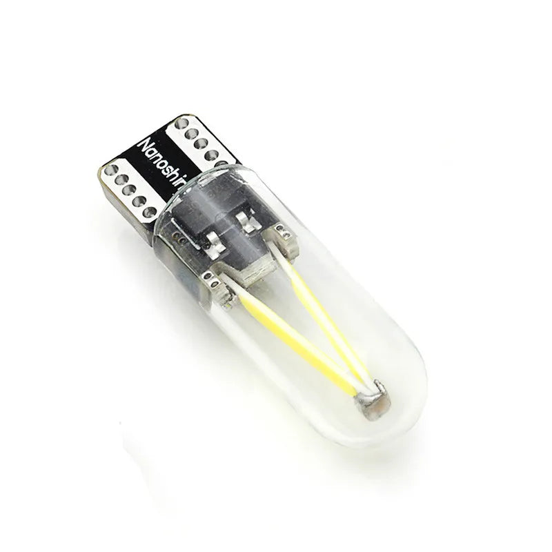 W5W T10 LED COB Filament Bulb – Car Interior Reading, Dome & License Plate Light (12V)