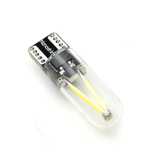 W5W T10 LED COB Filament Bulb – Car Interior Reading, Dome & License Plate Light (12V)
