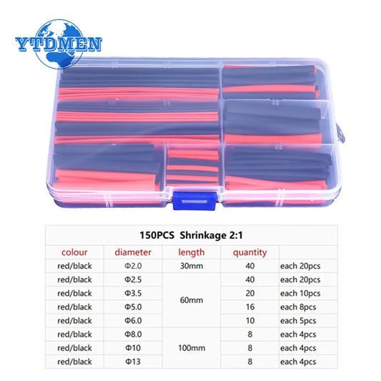 Insulated Heat Shrink Tubing Kit (150pcs)