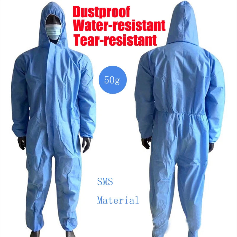 Disposable Dustproof Coverall Suit – Water & Oil Resistant Paint Spray Protection