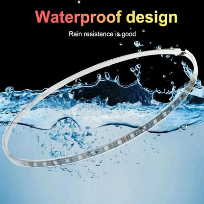 Car Hub Wheel Ring APP/Remote Control RGB Kit Waterproof LED Light