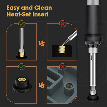 Screw Thread Hot Insert M2/2.5/3/4/5/6 Brass Knurled Nut Implant  for Plastic 3D Printing Assortment Kit