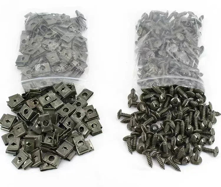 U-Type Metal Screw Clip Fastener Set