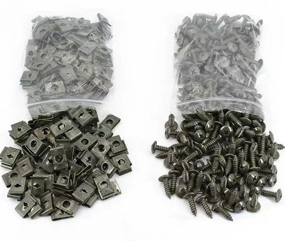 U-Type Metal Screw Clip Fastener Set