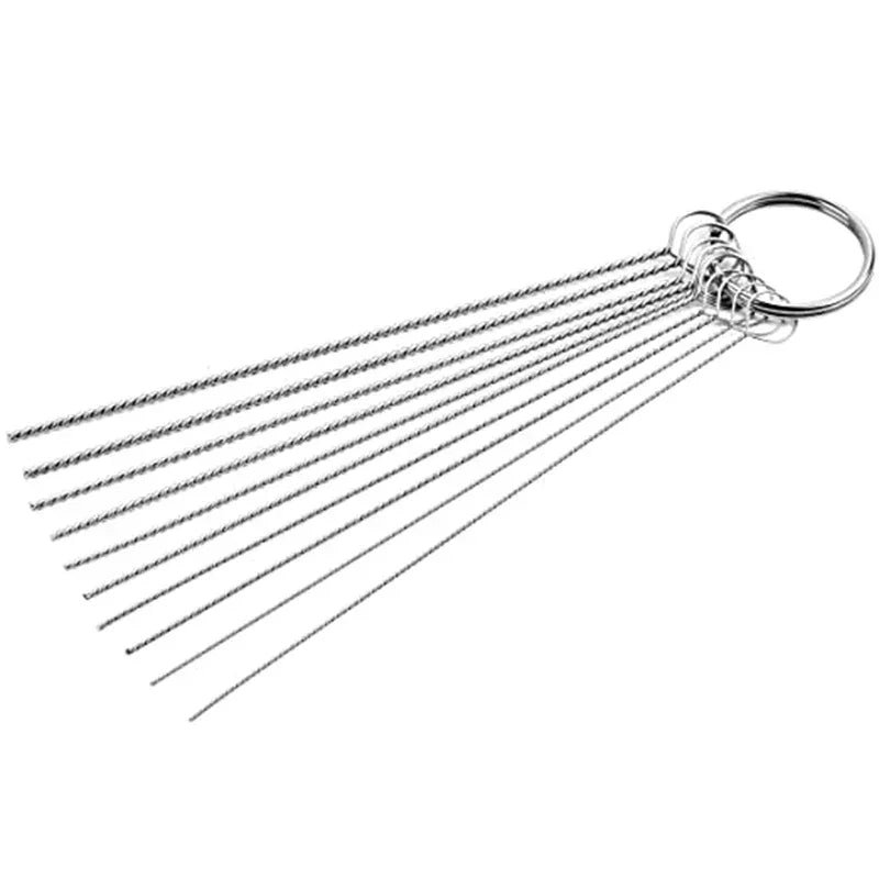 Carburetor Jet Cleaning Needle & Brush Set – Carbon & Dirt Removal Tool Kit