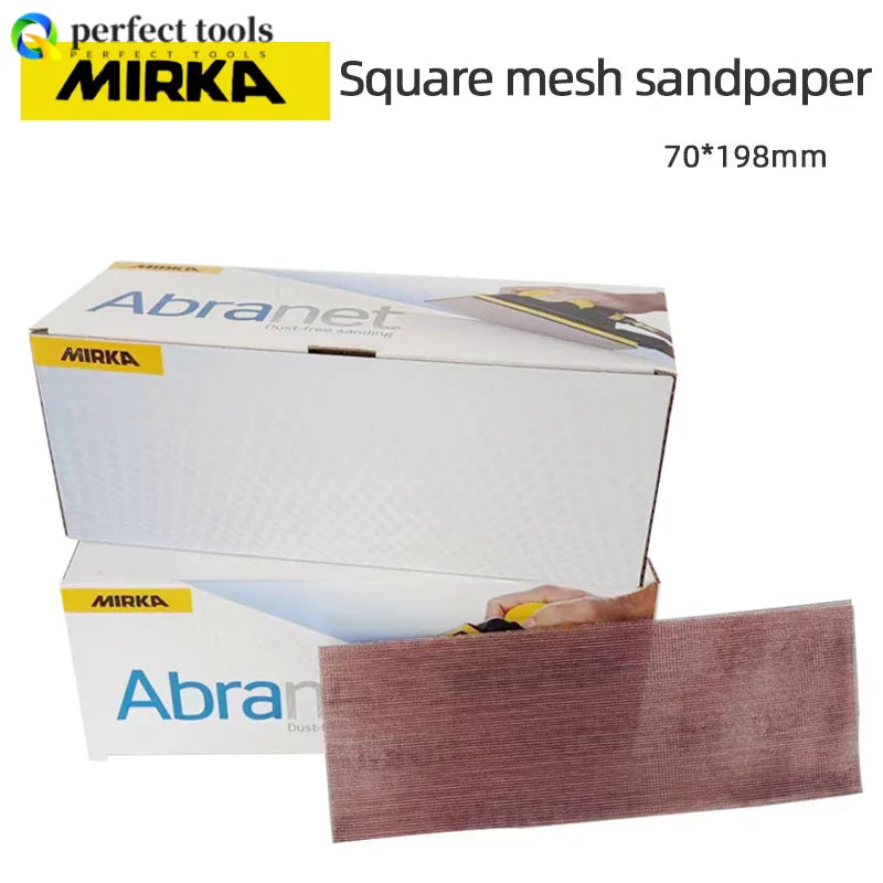 MIRKA Dust-Free Mesh Sanding Sheets – Dry Grinding Abrasive Mesh, 70x198mm