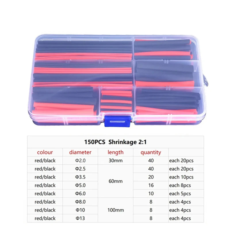 Insulated Heat Shrink Tubing Kit (150pcs)