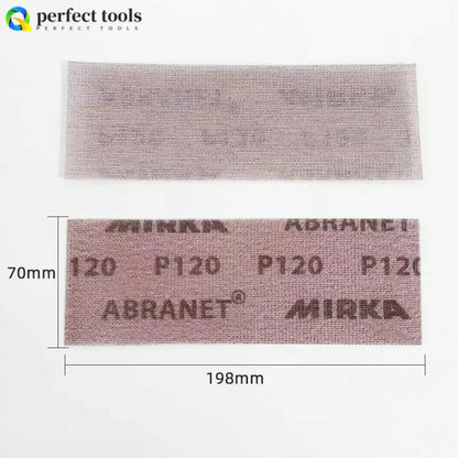 MIRKA Dust-Free Mesh Sanding Sheets – Dry Grinding Abrasive Mesh, 70x198mm