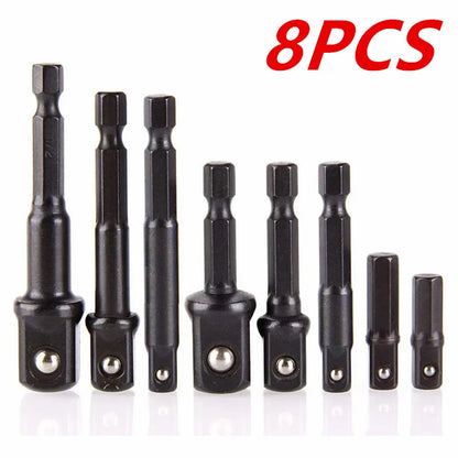 Impact Socket Adapter Set – Turn Your Drill Into a High-Speed Nut Driver, 1/4" Hex