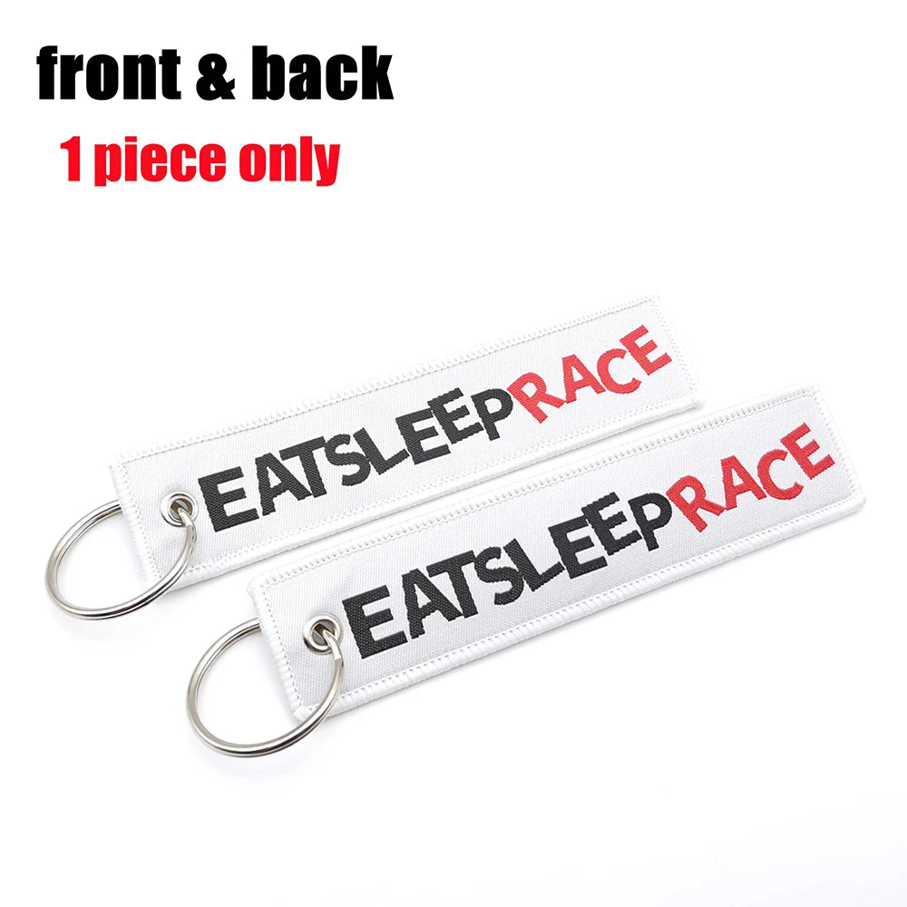 Embroided Keychain - Type R, Eat Sleep Race, HKS, BIRDE, Tein and more!