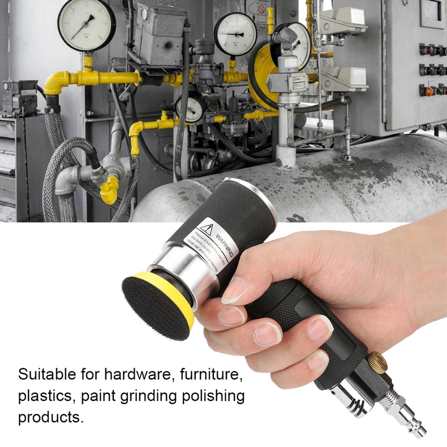 Pneumatic Air Sander 90° also Polishing and Grinding, 2inch 3inch Sanding Pad