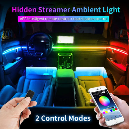 Car Ambient Interior lighting - App Control 22 In1 Full Color RGB Led Strip