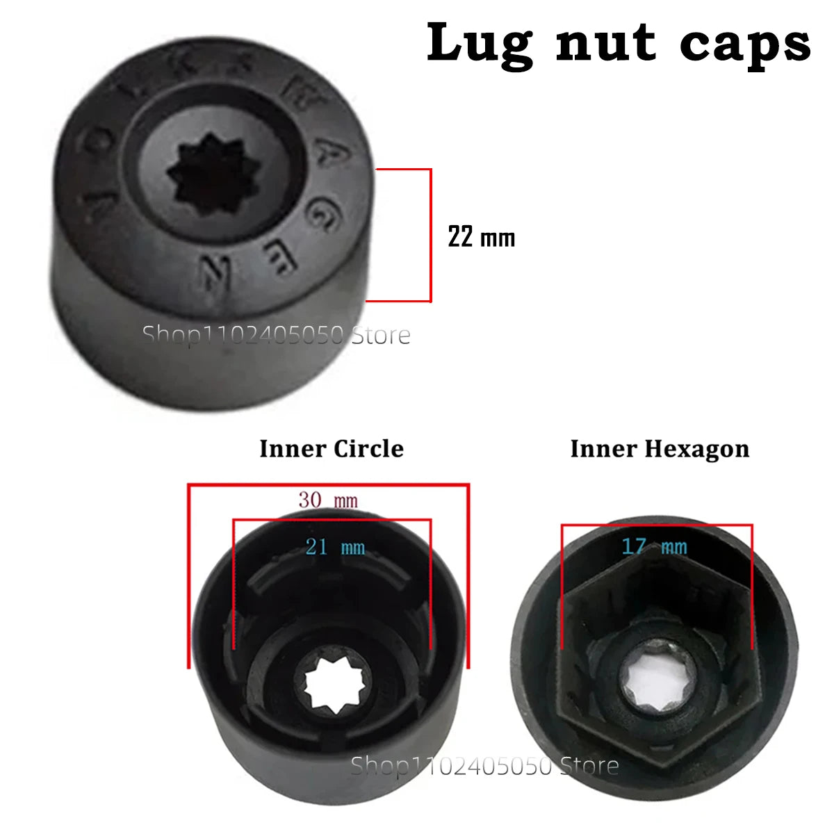 Bolt and Nut Covers Caps for VAG, VW, Volkswagen, Jetta, Polo, Tiguan, Golf, Passat and more