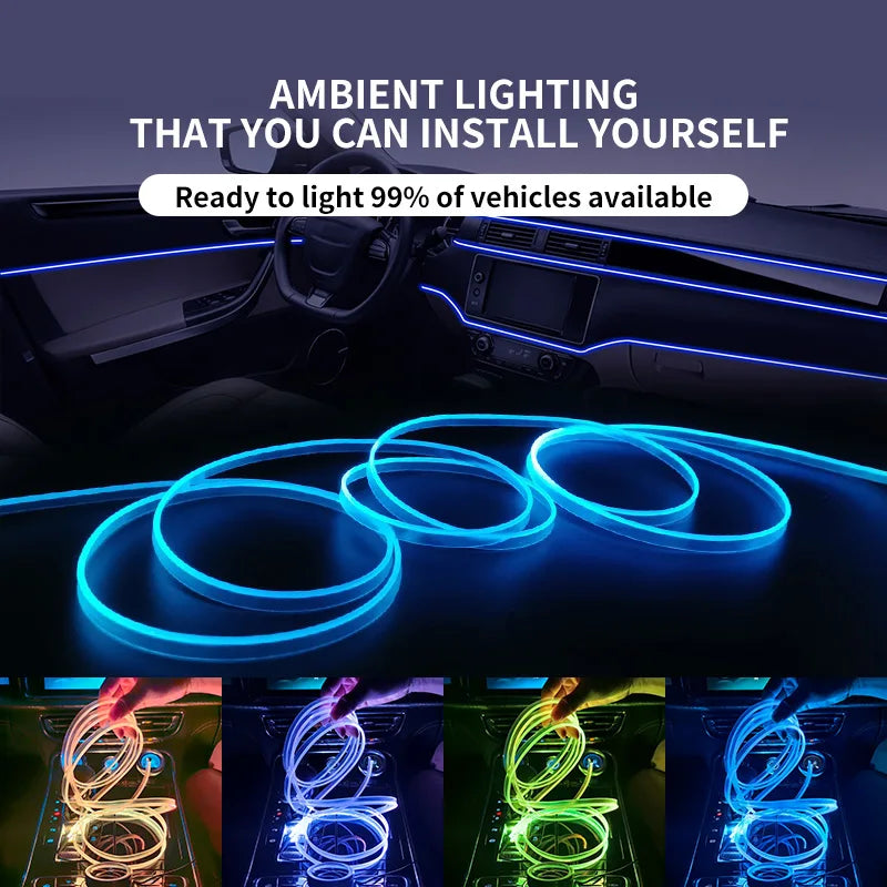 Car Ambient Interior lighting - 1M/3M/5M/10M Flexible Neon Waterproof Multicolor Led Strip