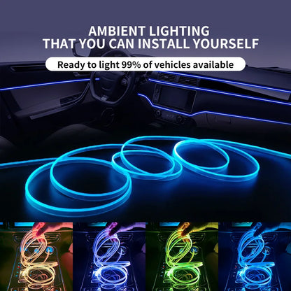 Car Ambient Interior lighting - 1M/3M/5M/10M Flexible Neon Waterproof Multicolor Led Strip