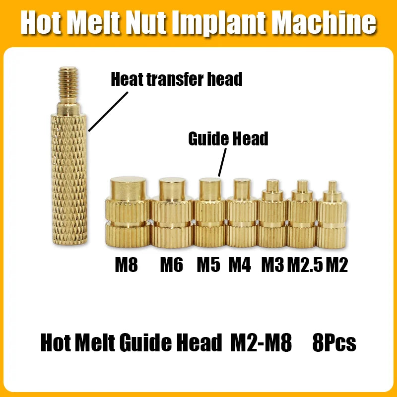Screw Thread Hot Insert M2/2.5/3/4/5/6/8 Brass Knurled Nut Implant Machine