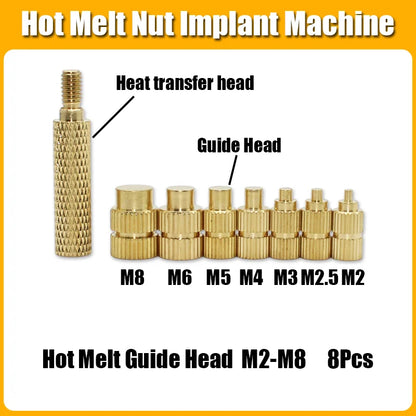 Screw Thread Hot Insert M2/2.5/3/4/5/6/8 Brass Knurled Nut Implant Machine