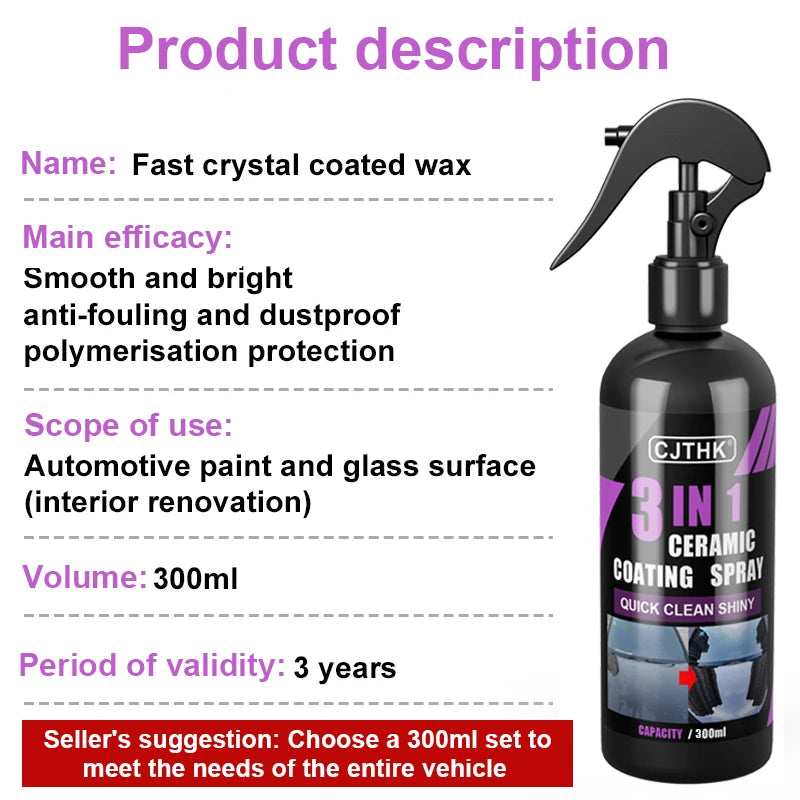 Ceramic Nano Coating Spray – Hydrophobic Paint Protection for Car Exterior