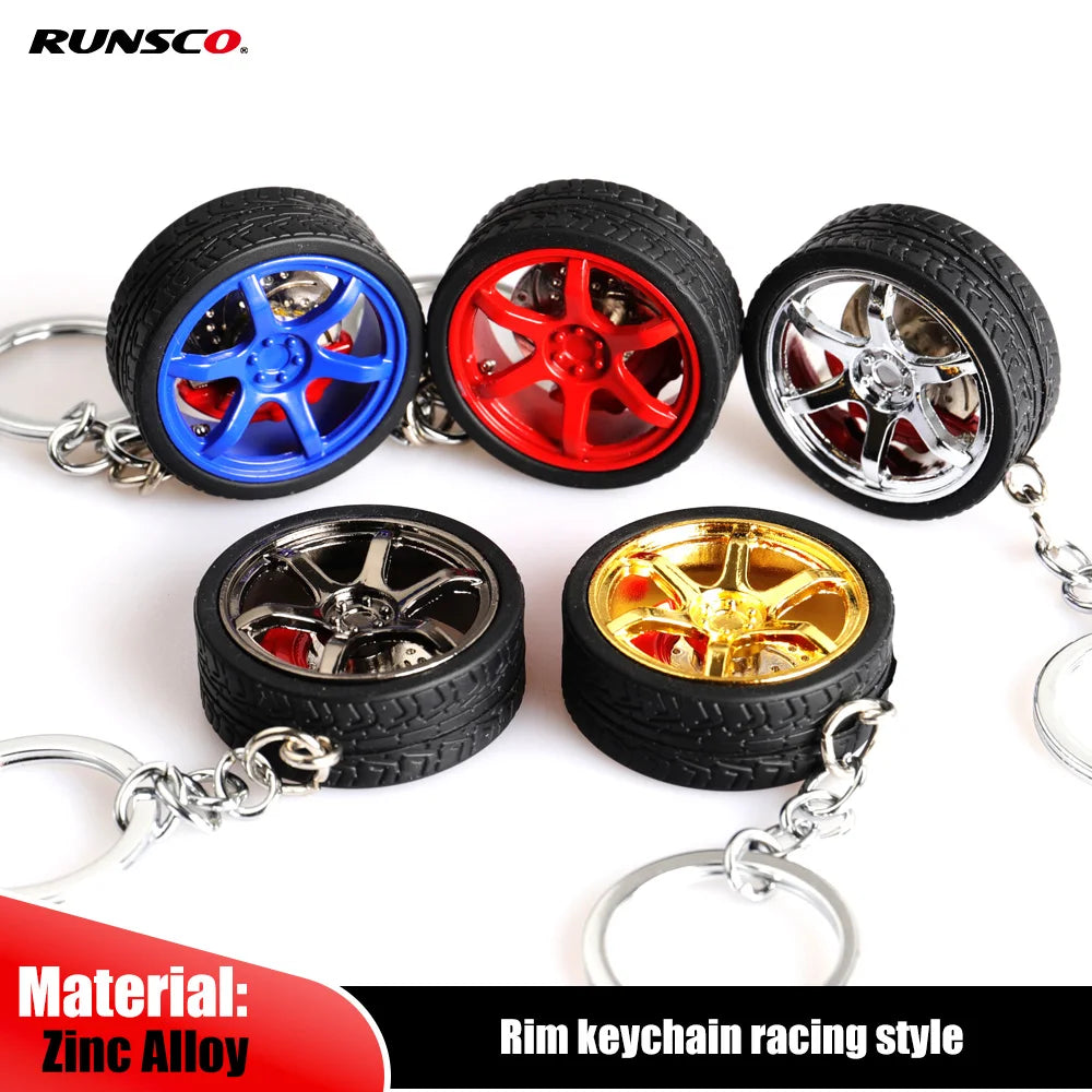 Wheel Keychain - TE37 TOYOTA Style with Aluminum Brake