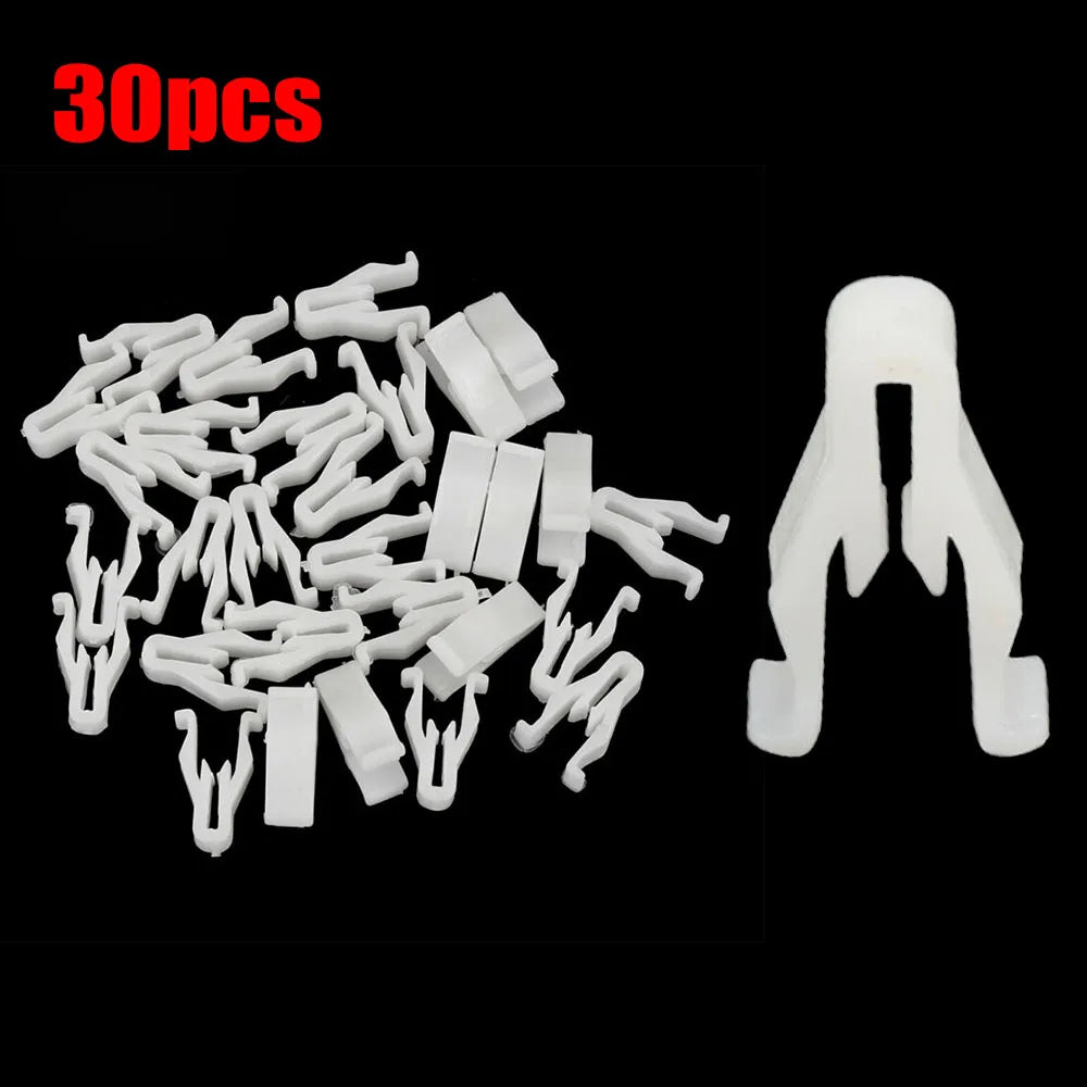 Toyota/Lexus Switch Bezel Clips – White Nylon Retainers (30pcs)
