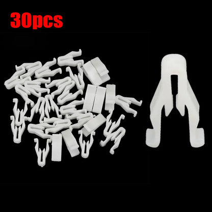 Toyota/Lexus Switch Bezel Clips – White Nylon Retainers (30pcs)