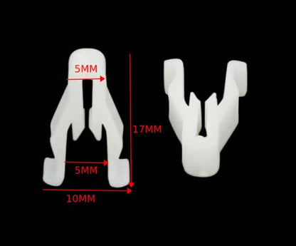 Toyota/Lexus Switch Bezel Clips – White Nylon Retainers (30pcs)
