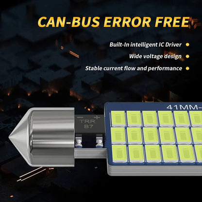 LED Light Bulbs  Canbus, C5W 12V 300LM 6500K White 31/36/39/41mm 2-20PCS