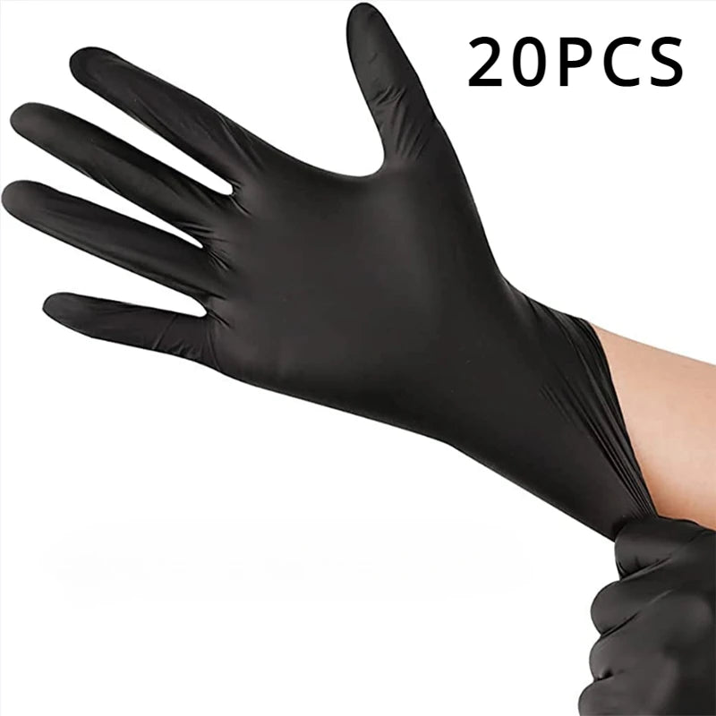 Black Nitrile Gloves 100/50/20PCS, Thickened Disposable Gloves