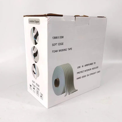 Soft Edge Foam Masking Tape – Overspray Protection for Car Paint & Door Seals, 13mm x 50m