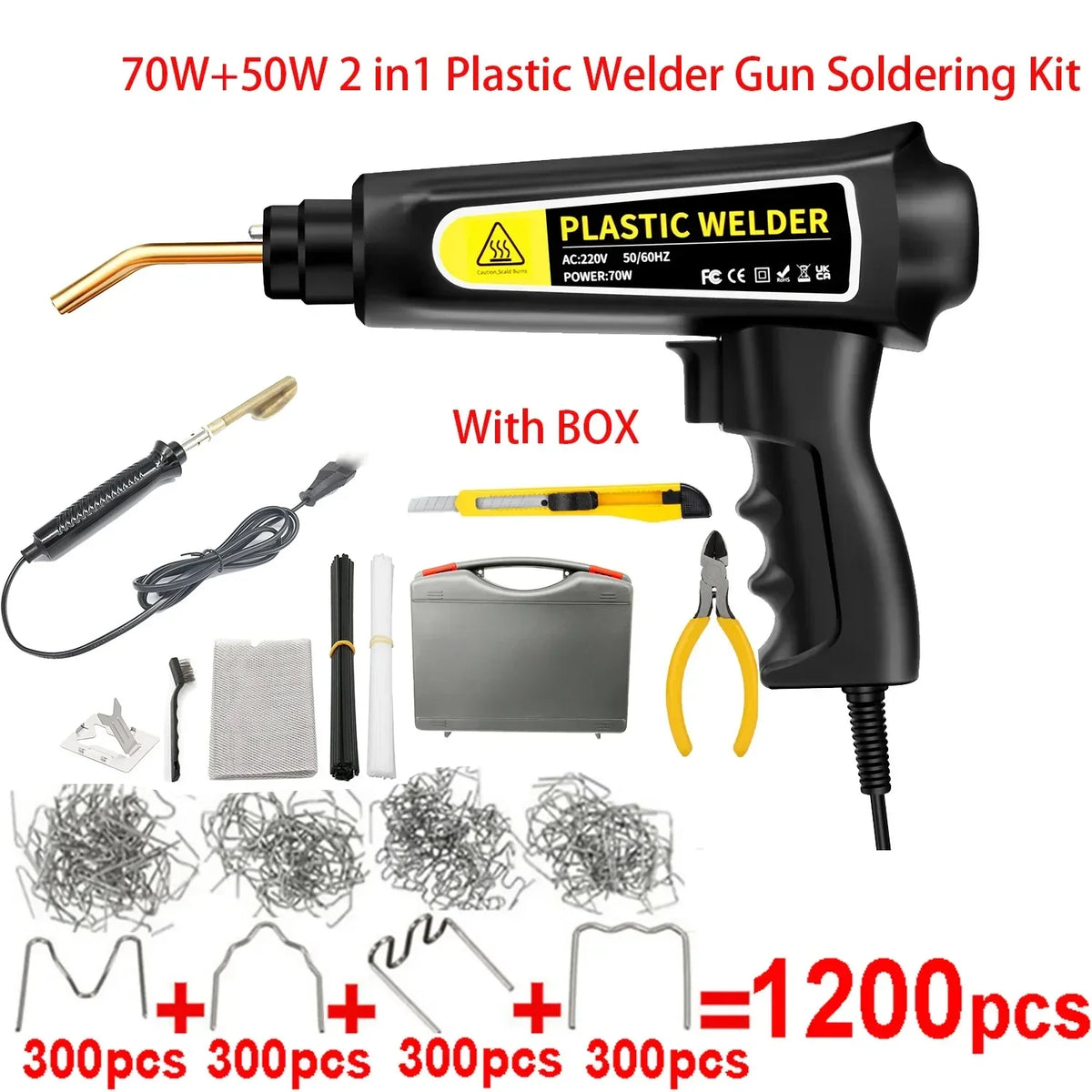 70W Hot Stapler Plastic Welding Machine – Car Bumper Repair Kit