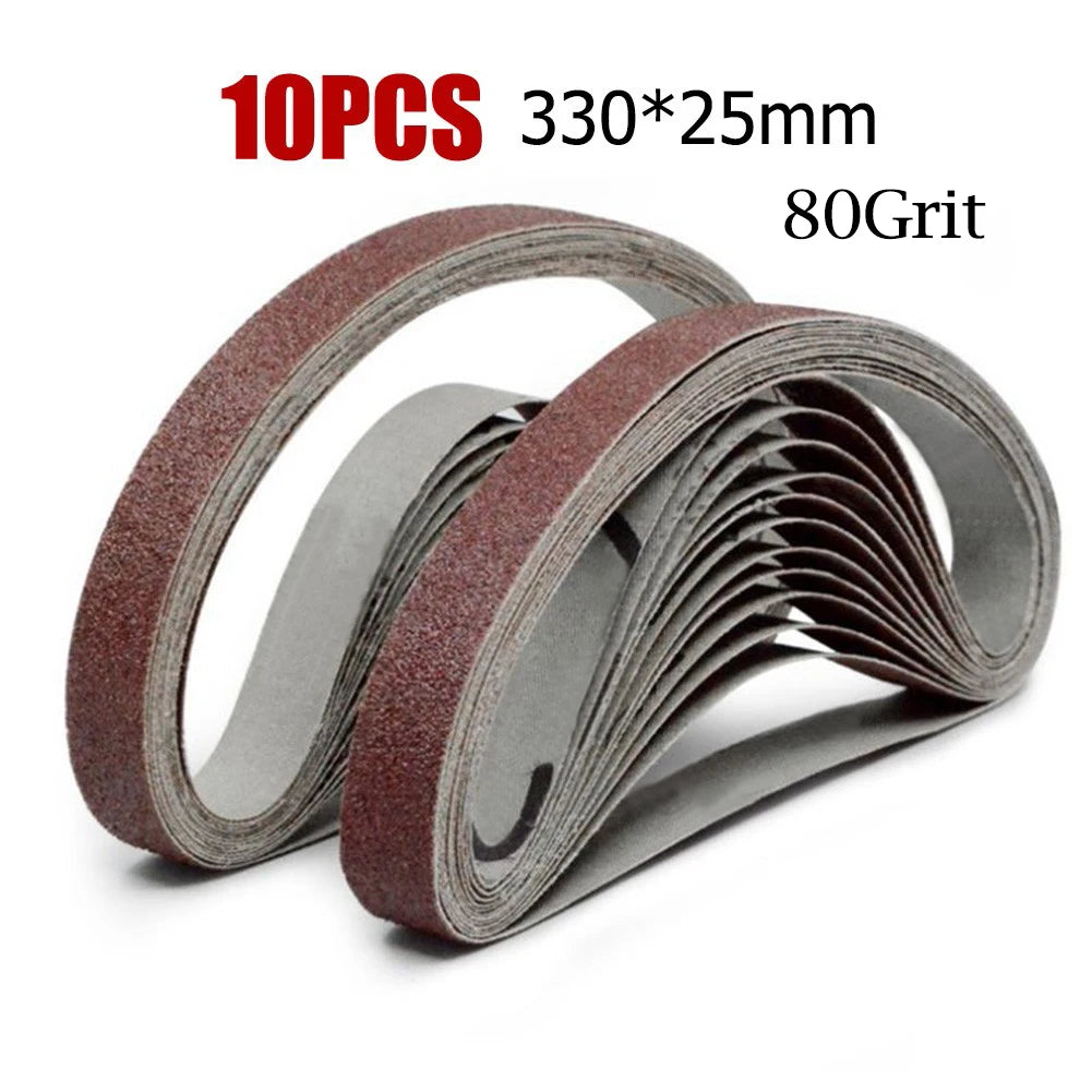 Grinding/Sanding Belts 10Pcs 25x330mm 40-1000Grit
