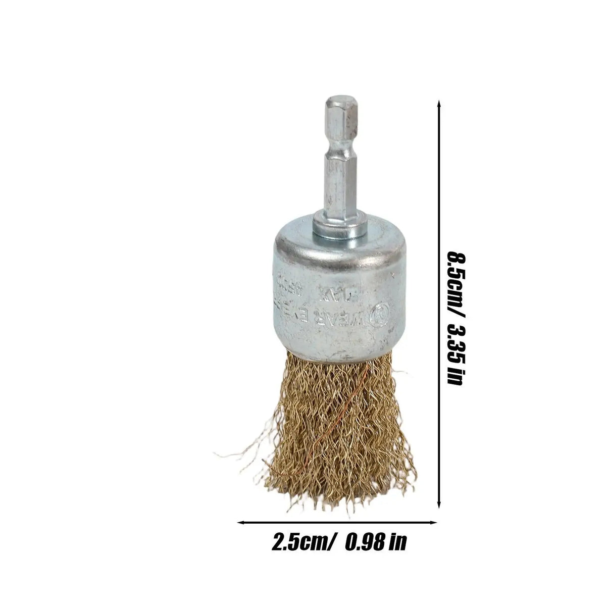 Polish Steel Wire Brush Hexagonal Handle Electric Rust Removal Brush High-speed Rotation Welding Point Polishing Tool Accessory