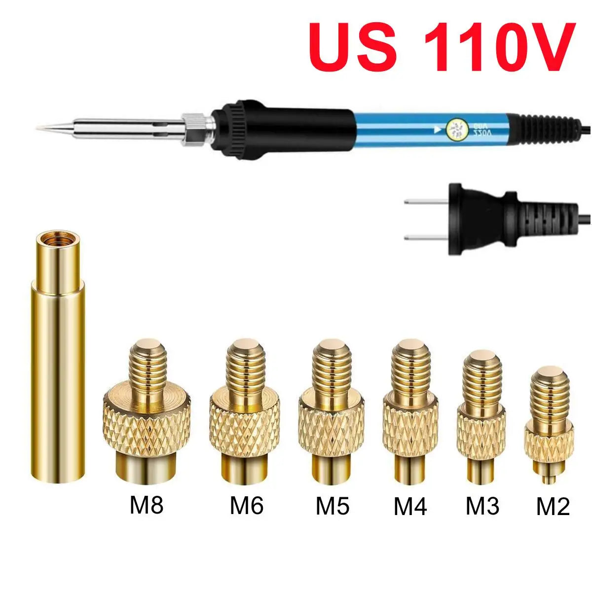 Heat Set Insert Soldering Iron Kit – M2-M6 Brass Threaded Inserts for 3D Printing & Plastic Repair