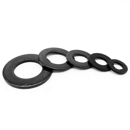 Washer Steel Plain Gasket GB97 DIN125 Black Grade 8.8 Sizes M1.6-24
