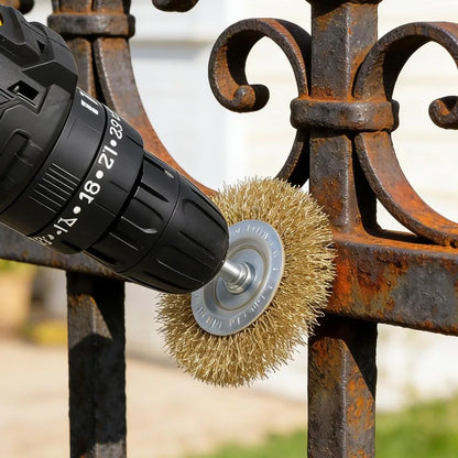 Polish Steel Wire Brush Hexagonal Handle Electric Rust Removal Brush High-speed Rotation Welding Point Polishing Tool Accessory