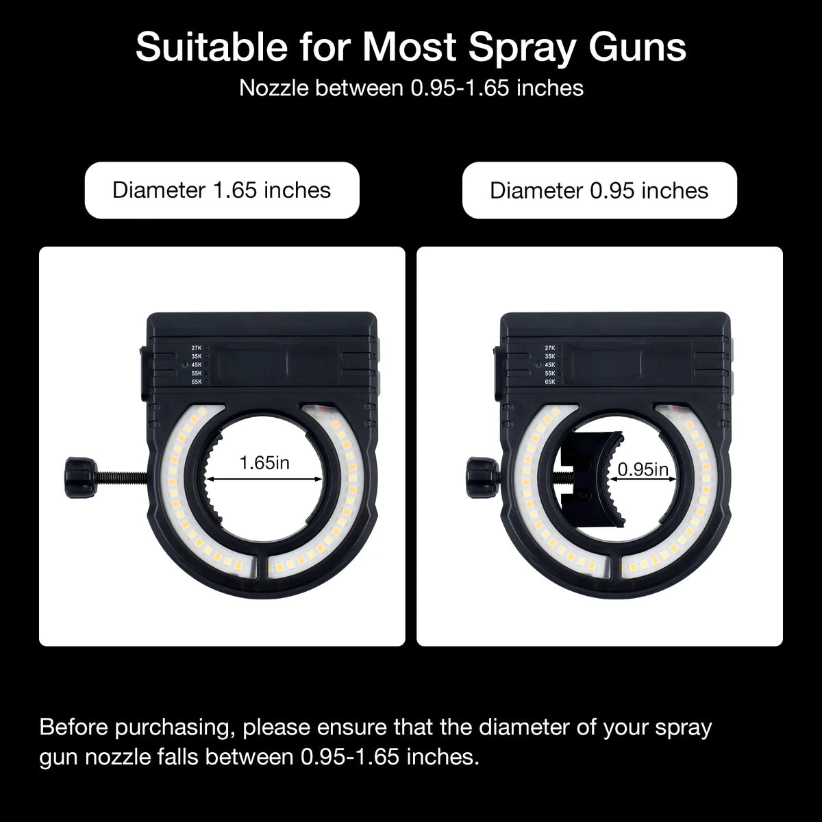 LED Spray Gun Paint Light – Adjustable 5-Color Rechargeable Work Lamp