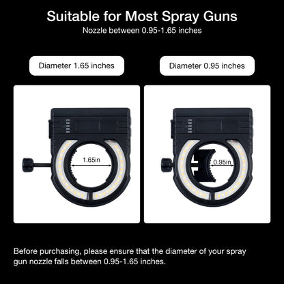 LED Spray Gun Paint Light – Adjustable 5-Color Rechargeable Work Lamp
