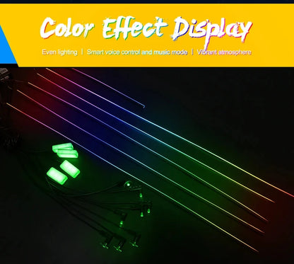 Car Ambient Interior lighting - App Control 22 In1 Full Color RGB Led Strip