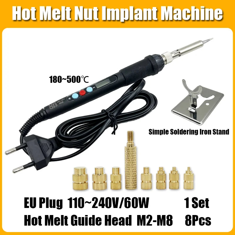 Screw Thread Hot Insert M2/2.5/3/4/5/6/8 Brass Knurled Nut Implant Machine