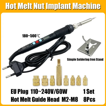 Screw Thread Hot Insert M2/2.5/3/4/5/6/8 Brass Knurled Nut Implant Machine