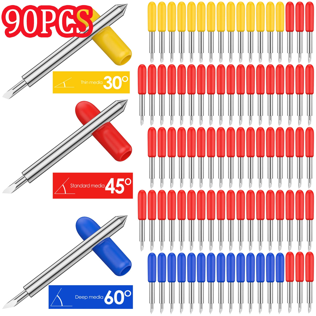 Replacement Cutting Blades for Roland & Cricut Plotters – 30/45/60 Degree Vinyl Cutter Blades