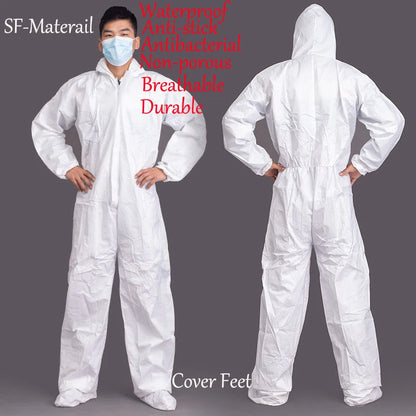 Disposable Dustproof Coverall Suit – Water & Oil Resistant Paint Spray Protection