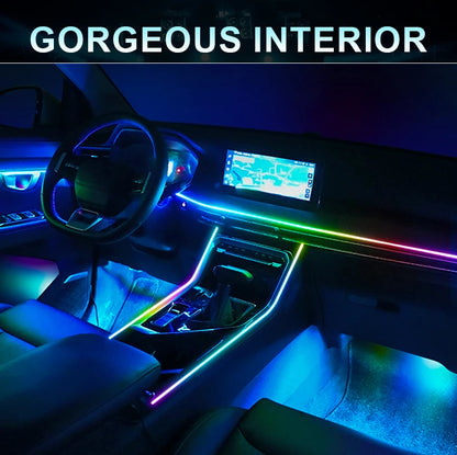 Car Ambient Interior lighting 6/10/14/18pc Led Car Ambient Lights RGB 213 64 Color