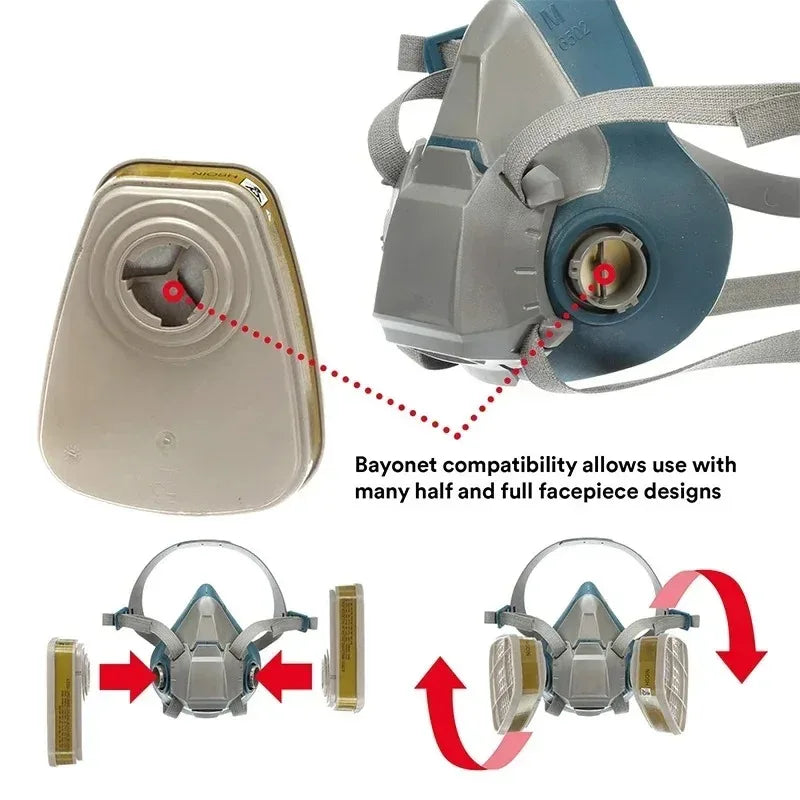 BULK 6001 Filter Cartridge 5N11 Dustproof Cotton, Fit For 3M 6200/7502/6800 Gas Mask Chemical Painting Spray Respirator