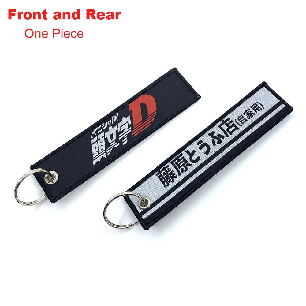 Embroidered Keychain - JDM, Nos, Recaro, Bride, Initial D, HKS