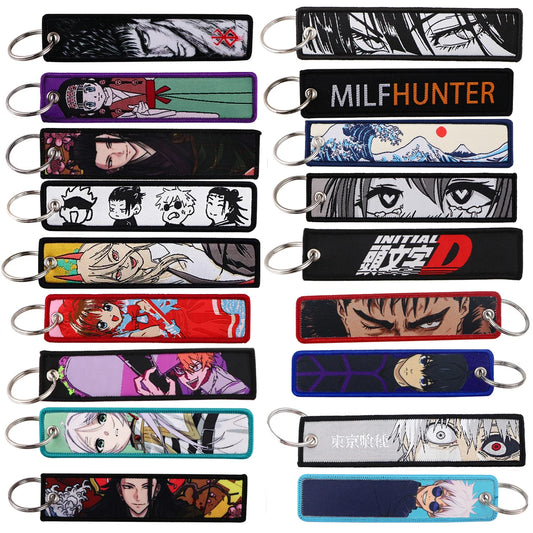 Embroidered Keychain - Anime 100 Versions, Gojo Satoru, Jujutsu Kaisen and more!