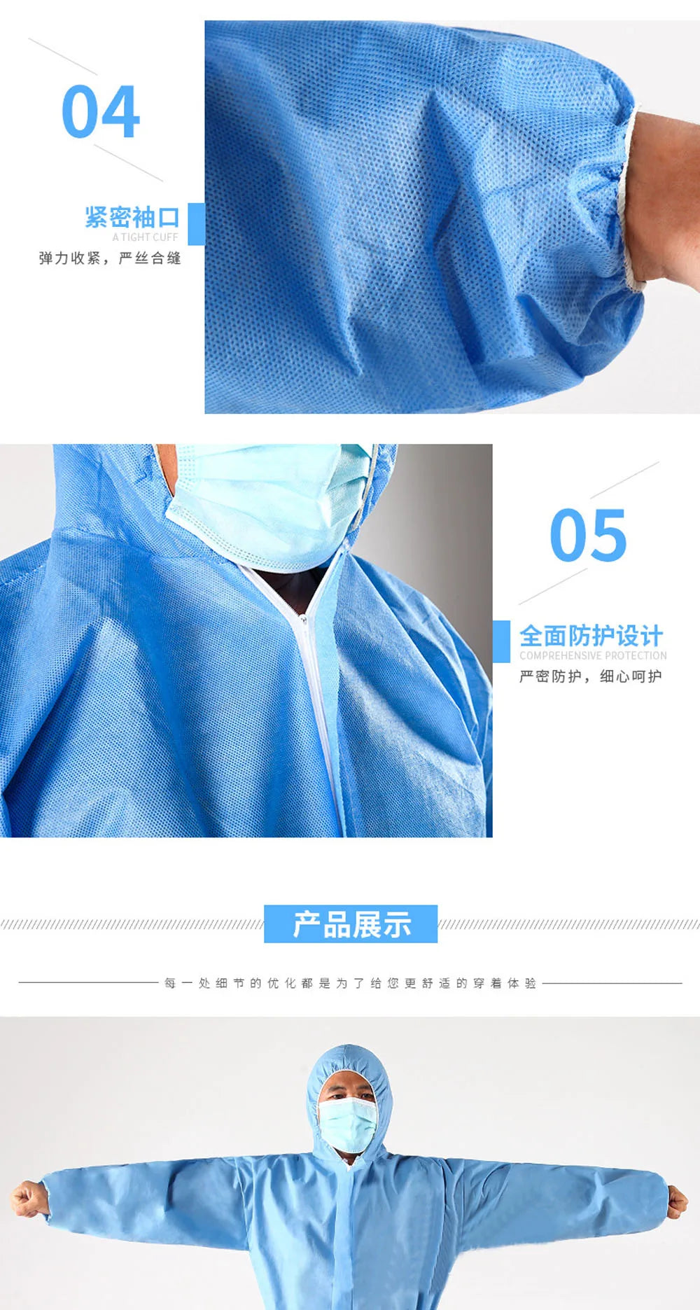 Disposable Dustproof Coverall Suit – Water & Oil Resistant Paint Spray Protection