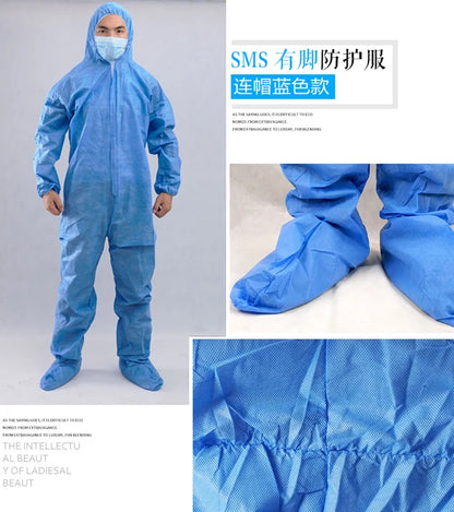 Disposable Dustproof Coverall Suit – Water & Oil Resistant Paint Spray Protection