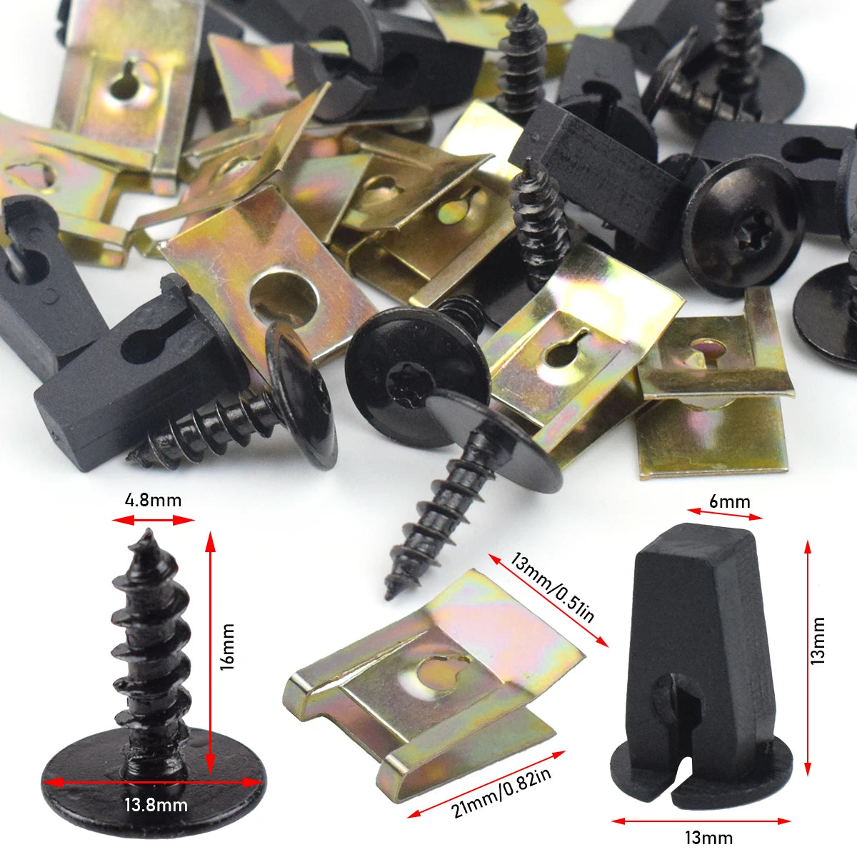 Torx Screw Retainer Clip For VAG VW Audi, Engine Cover, Undertray, Splash Guards, Wheel Arch